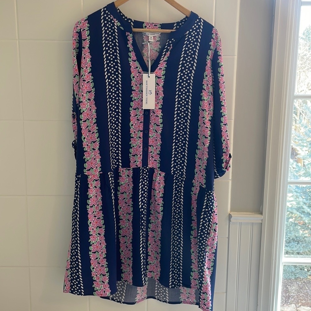 Southern Tide Navy Floral Dress